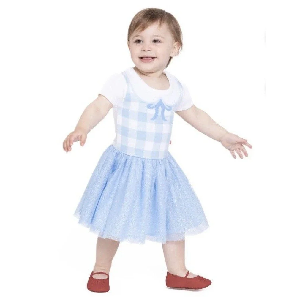 The Wizard of Oz Toddler Girl Dorothy Cosplay Sweater Dress Size 12M
